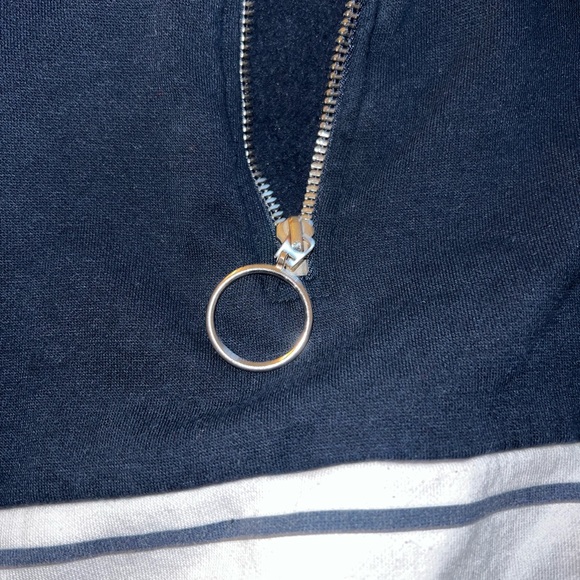 new york navy and white quarter zip - Picture 2 of 3